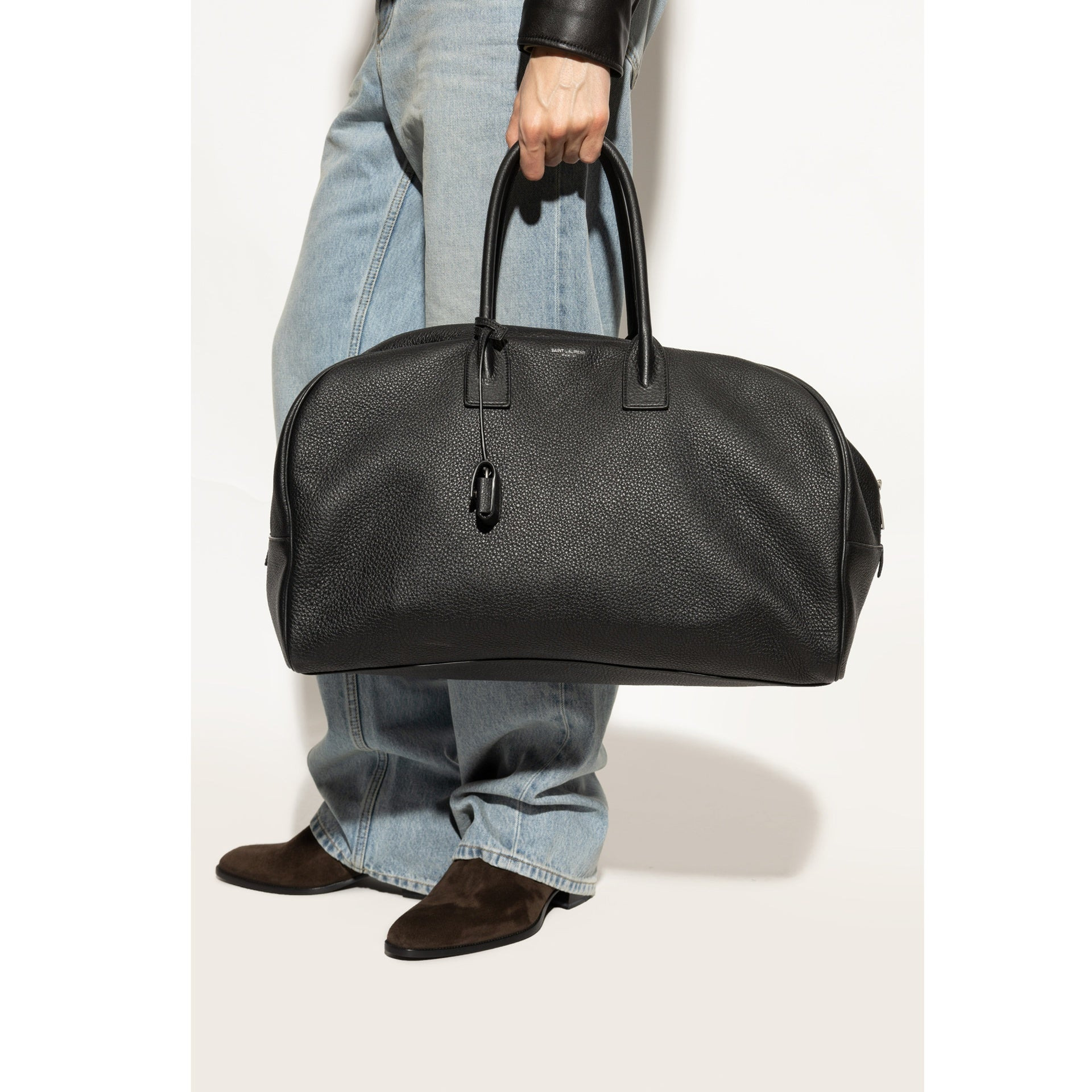 Saint Laurent Bowling Duffle Bag in Leather - 6