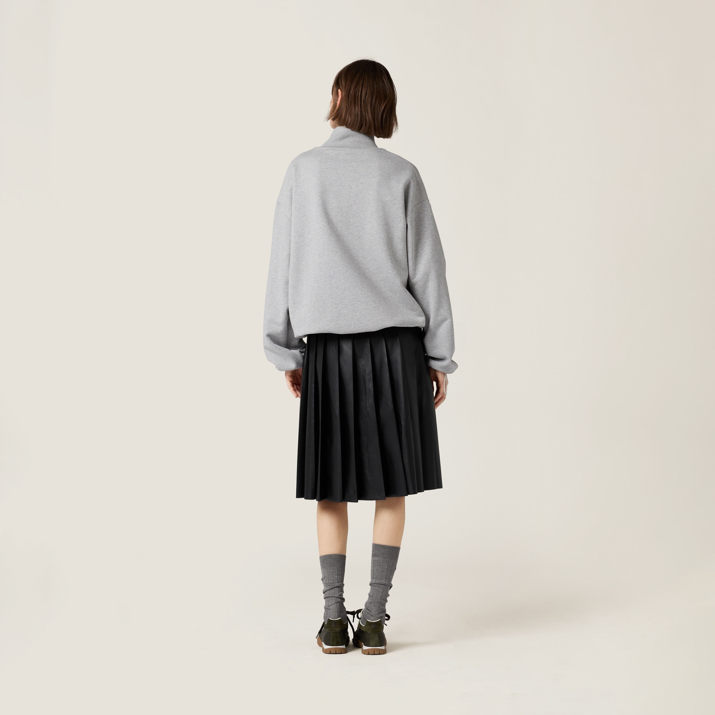 Cotton fleece zipper sweatshirt - 3