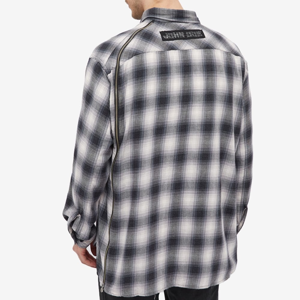 TAKAHIROMIYASHITA TheSoloist. Side Back Zip Check Work Shirt - 5