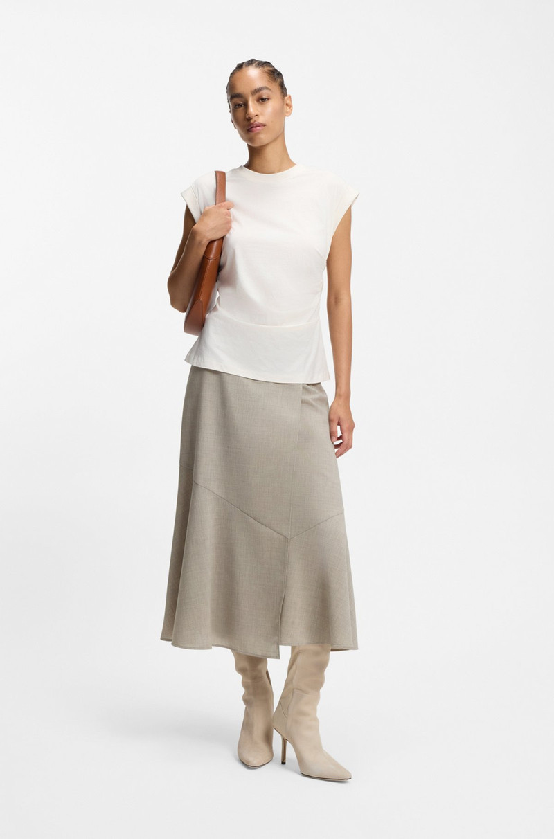 BOSS MELANGE A-LINE SKIRT IN VIRGIN WOOL outlook
