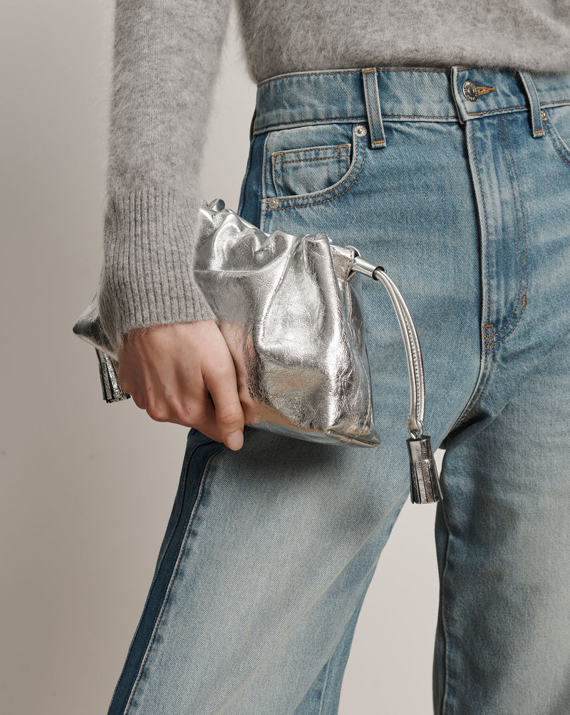 VERONICA BEARD SMALL METALLIC VERONICA BEARD STASH BAG outlook