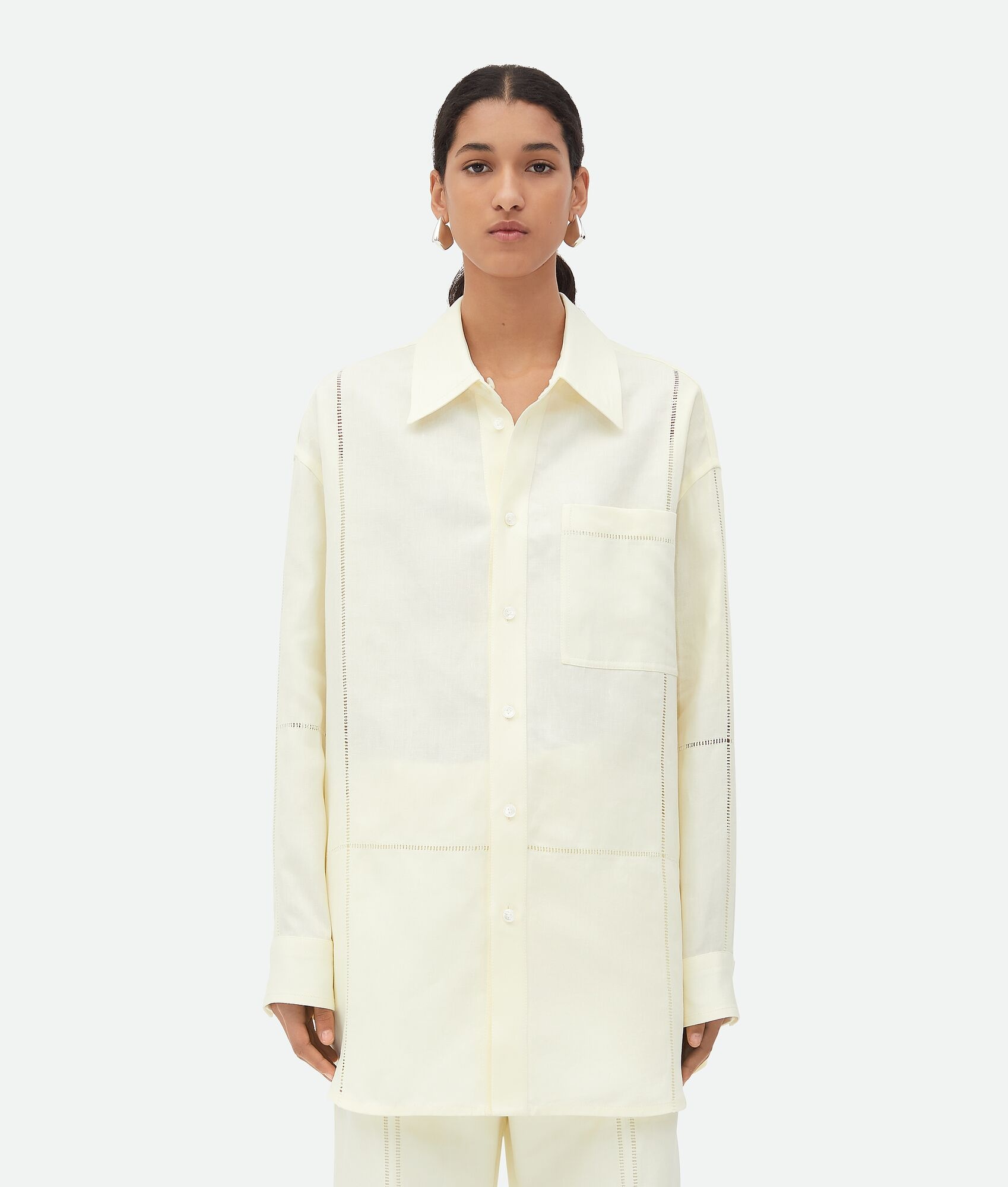 English Embroidery Linen Shirt - 4