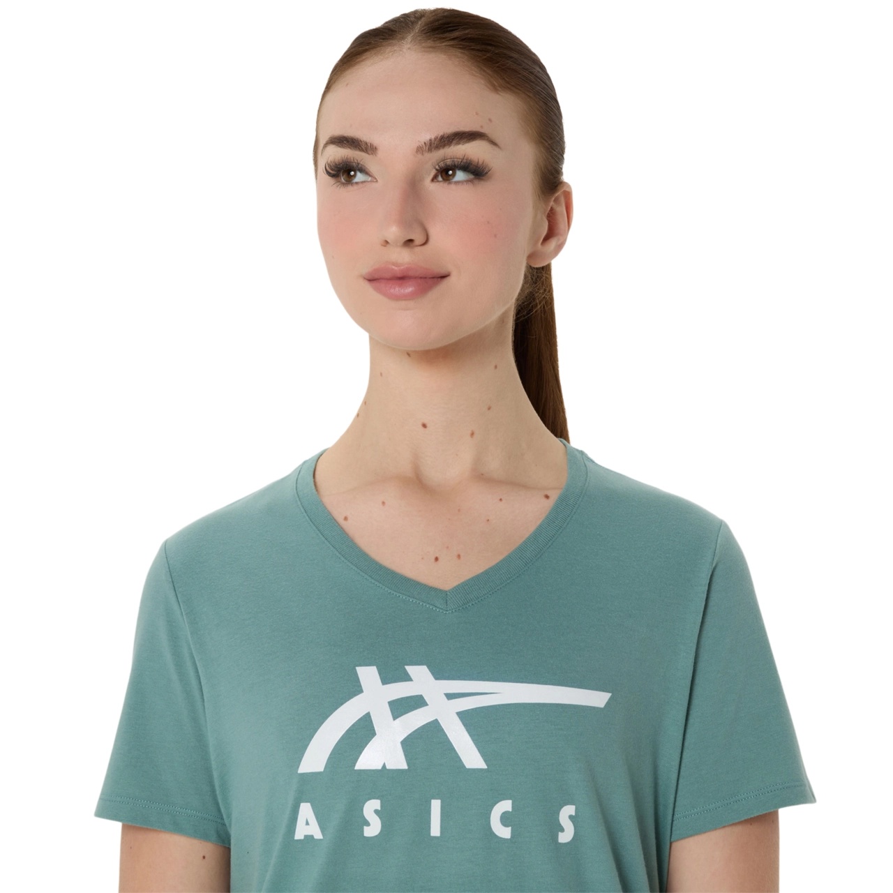 WOMEN'S ASICS STRIPES V-NECK - 4