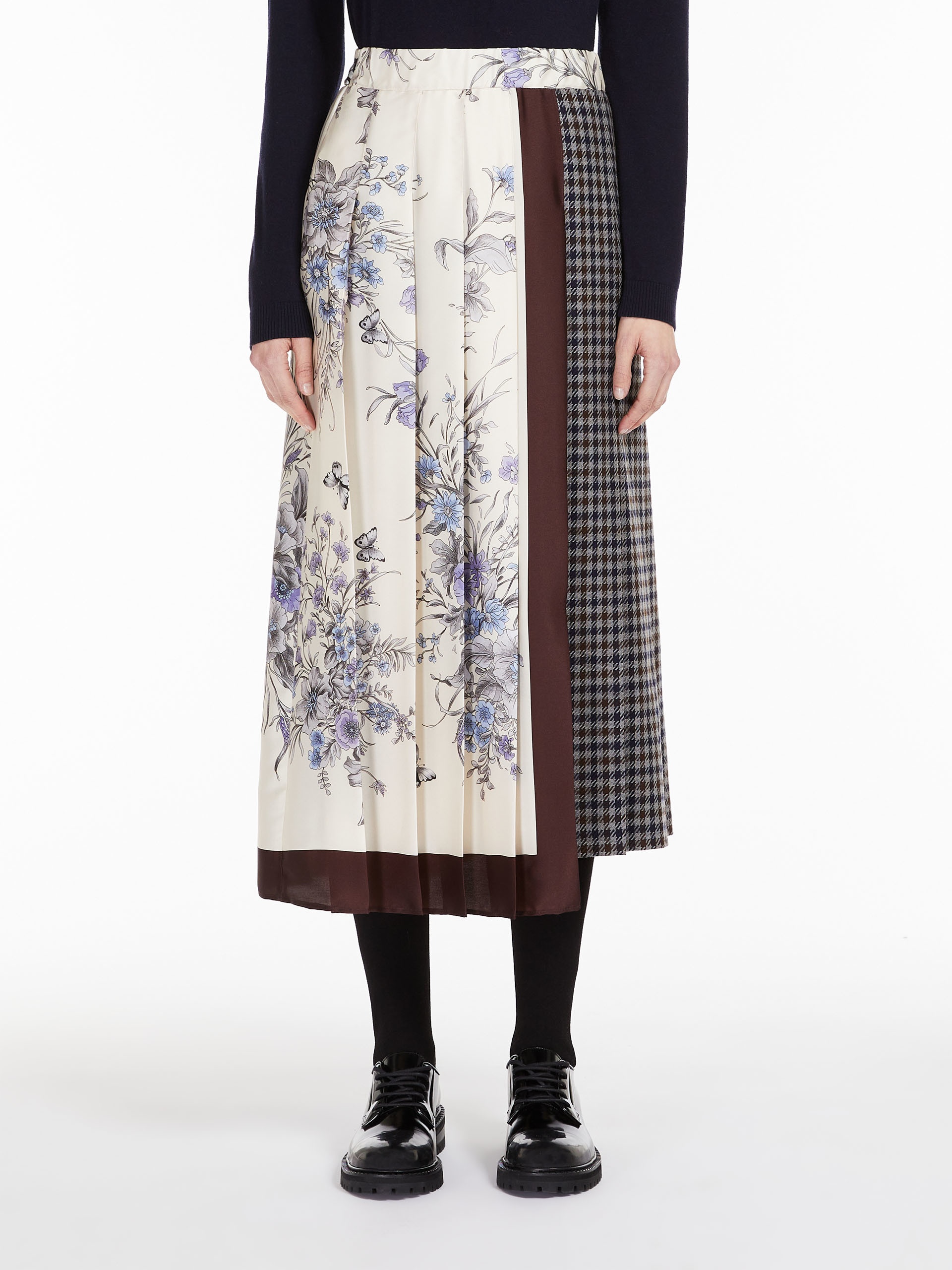 WALK Wool and cotton basketweave skirt - 3