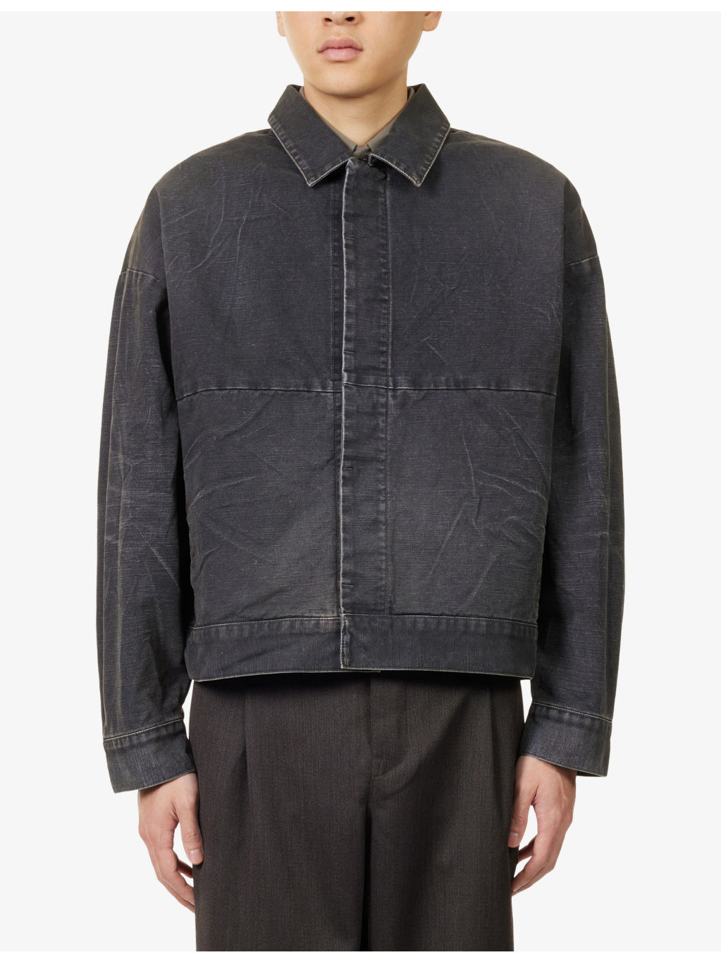 Utility Cropped Denim Jacket - 3