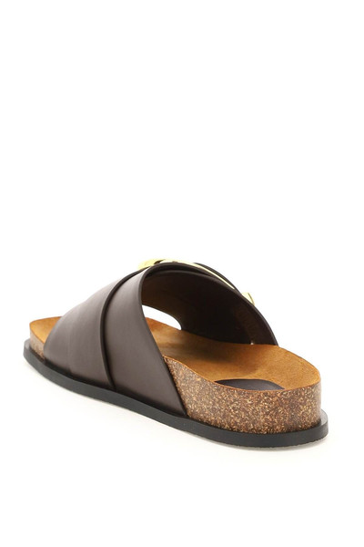 KHAITE THOMPSON LEATHER SANDALS outlook