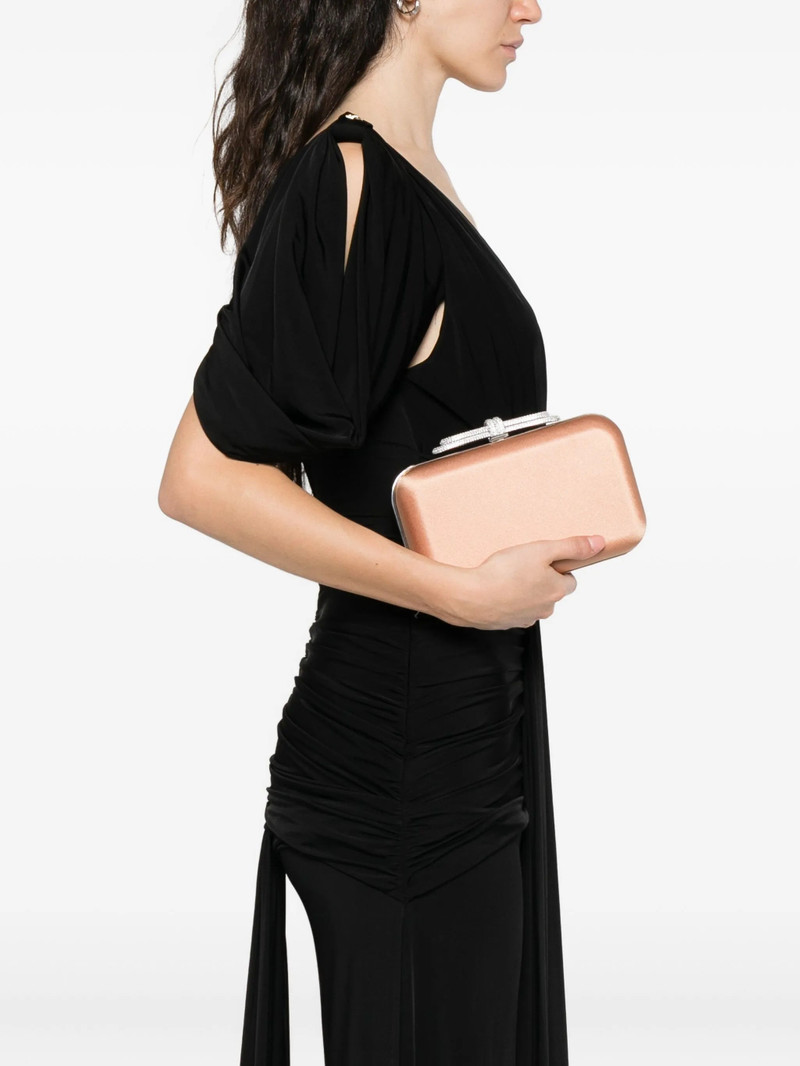crystal-embellished bow-detail clutch bag 4