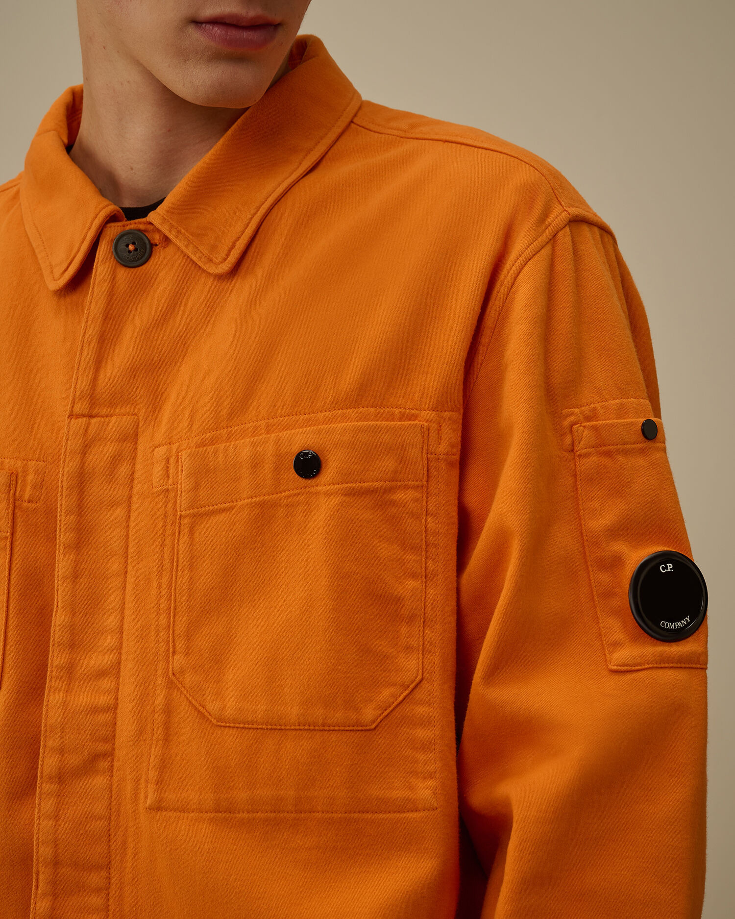 Armored Stretch Satin Lens Button Overshirt - 5