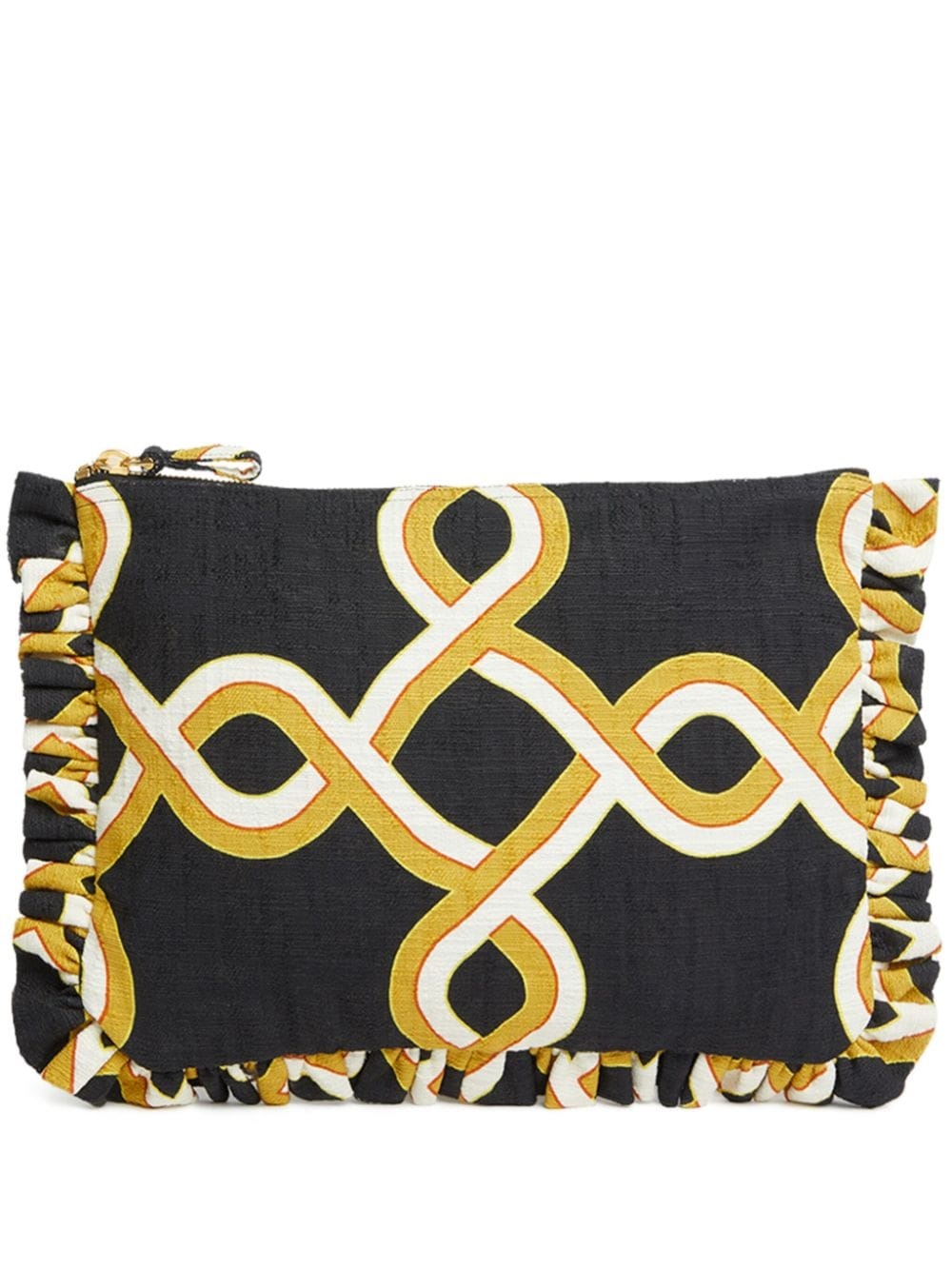 Tackle-print cotton clutch bag - 1