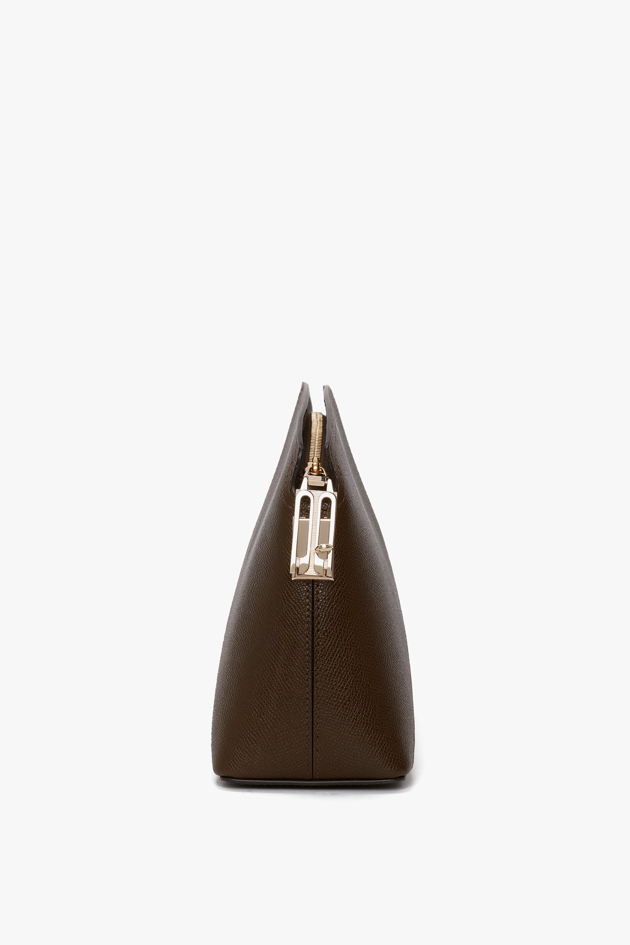 Victoria Clutch Bag In Khaki Leather - 3