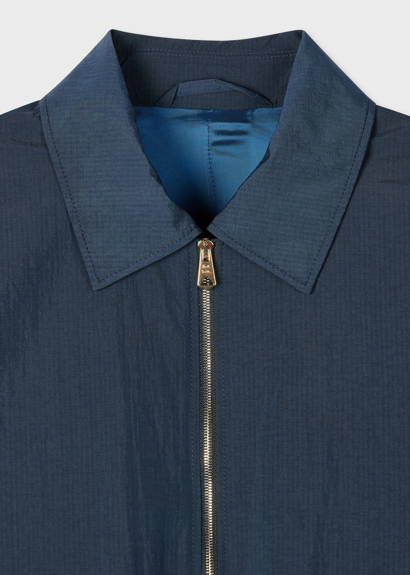 Paul Smith Navy Ripstop Zip-Front Jacket outlook