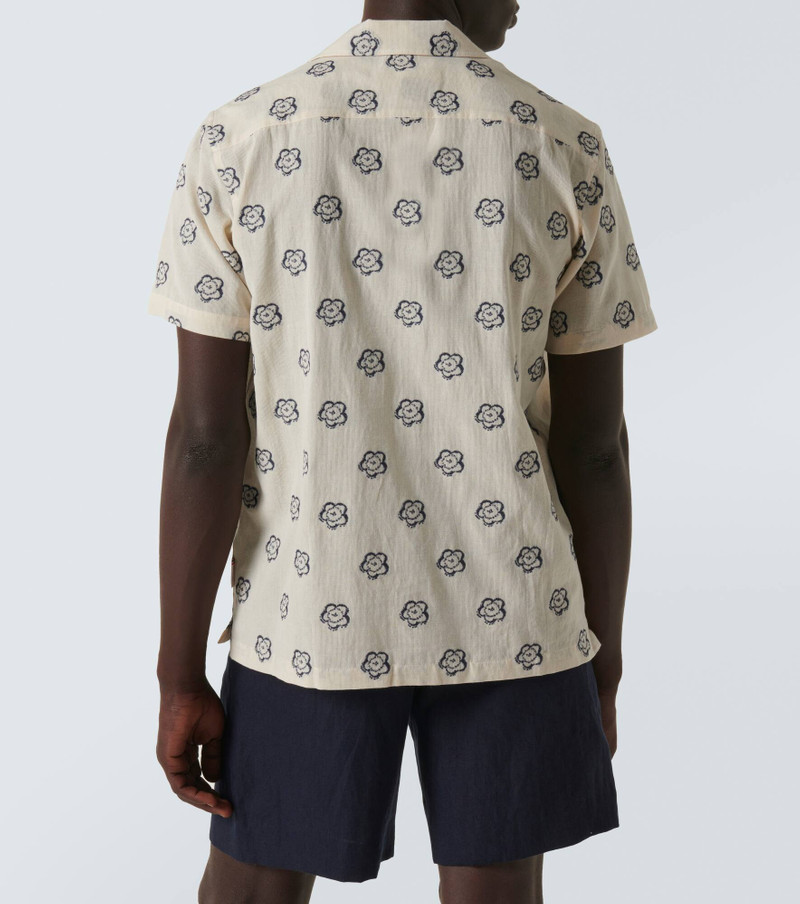 Marne cotton-blend jacquard bowling shirt 4