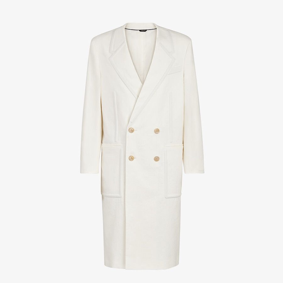 White linen coat - 1