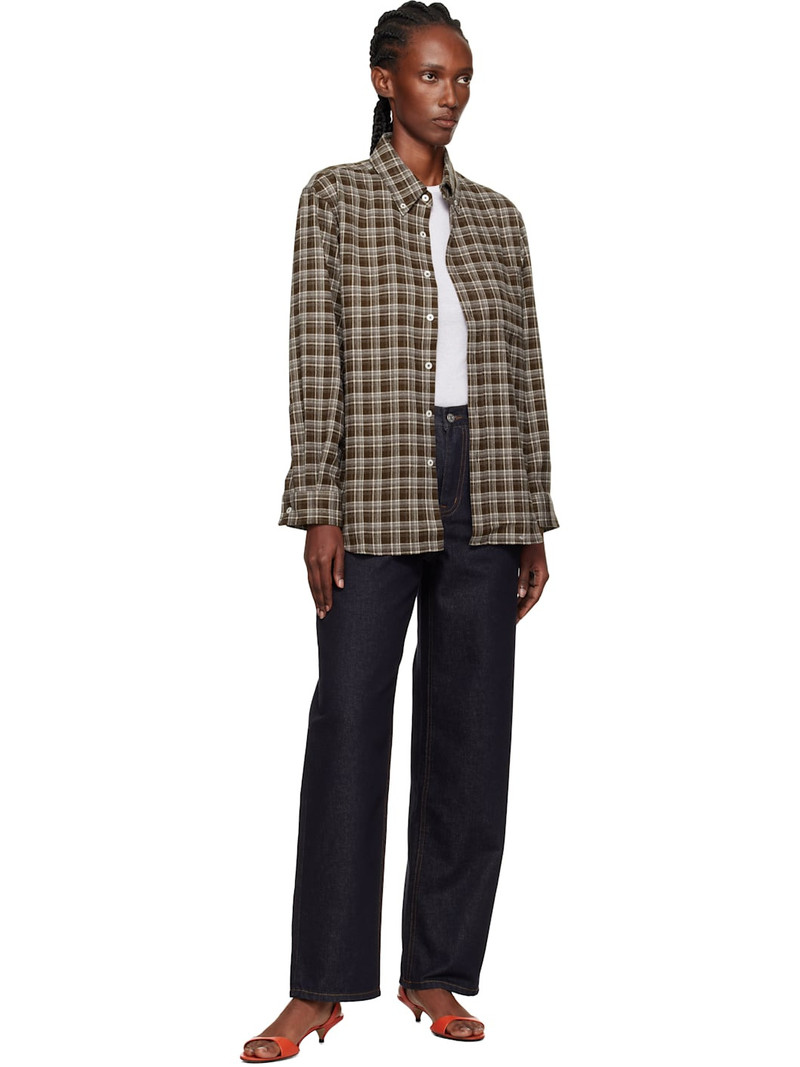 Dunst Brown Check Flannel Shirt outlook