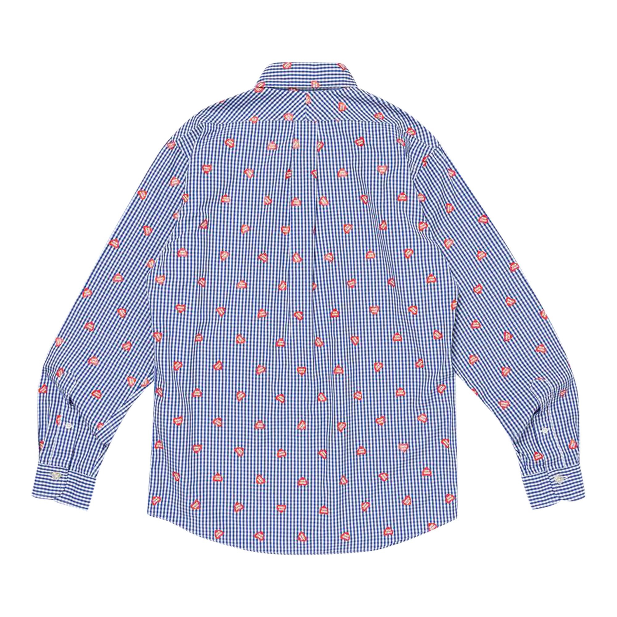 Human Made Heart Gingham Check Shirt 'Blue' - 2