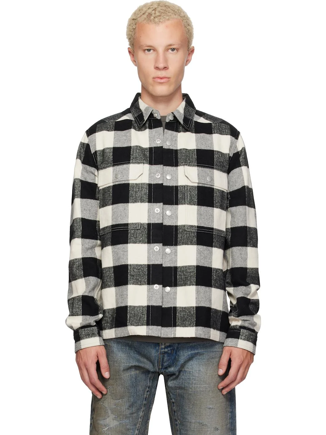 Gray Tower Cropped Outershirt - 1