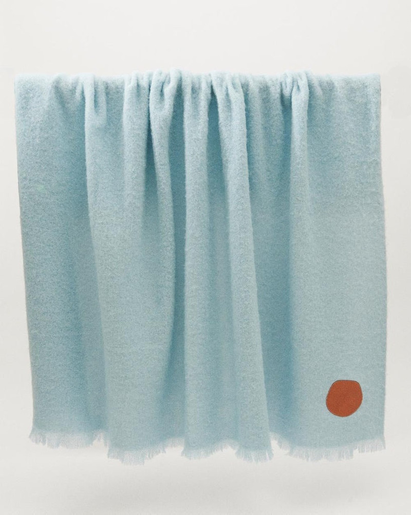 WOOL BLANKET LIGHT BLUE 5