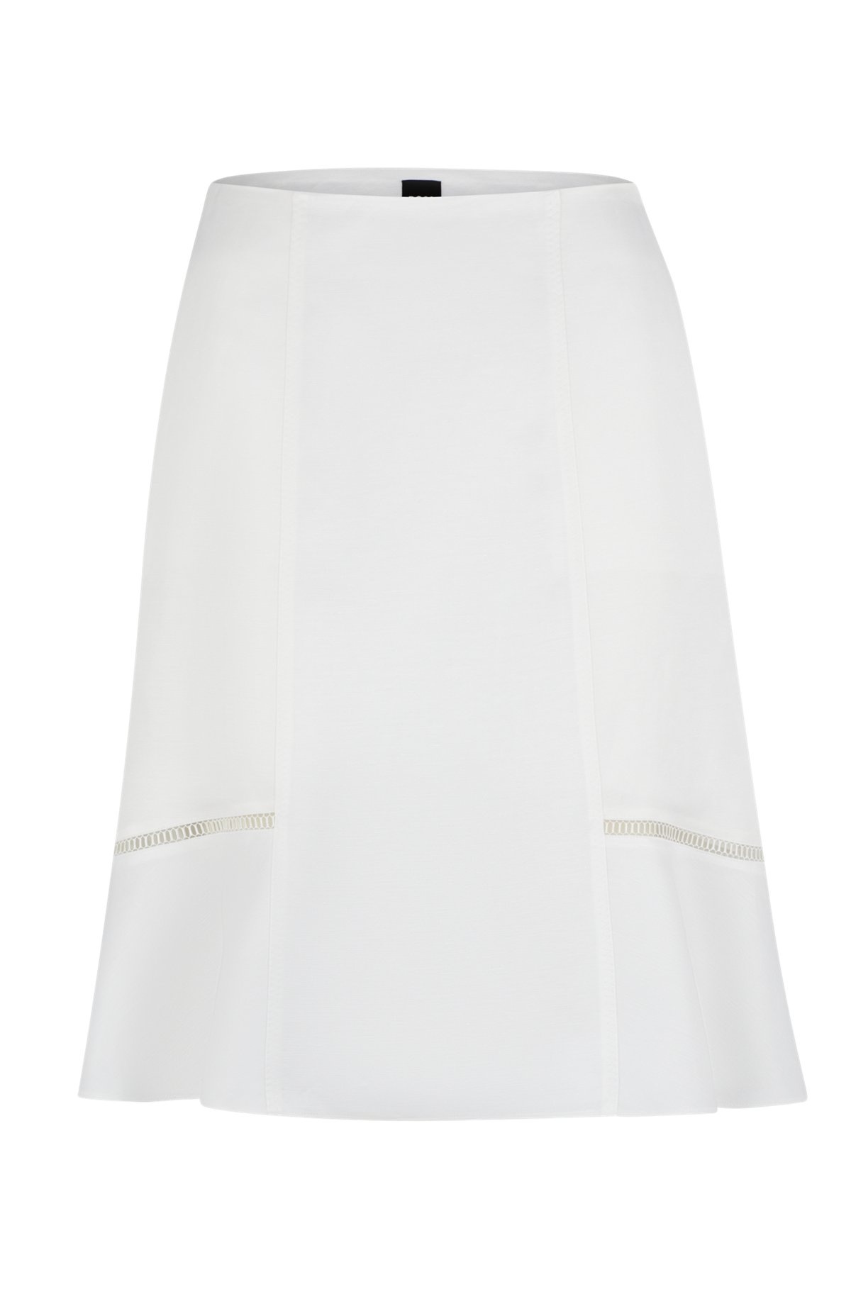 A-LINE SKIRT WITH LADDER-LACE TRIMS - 1