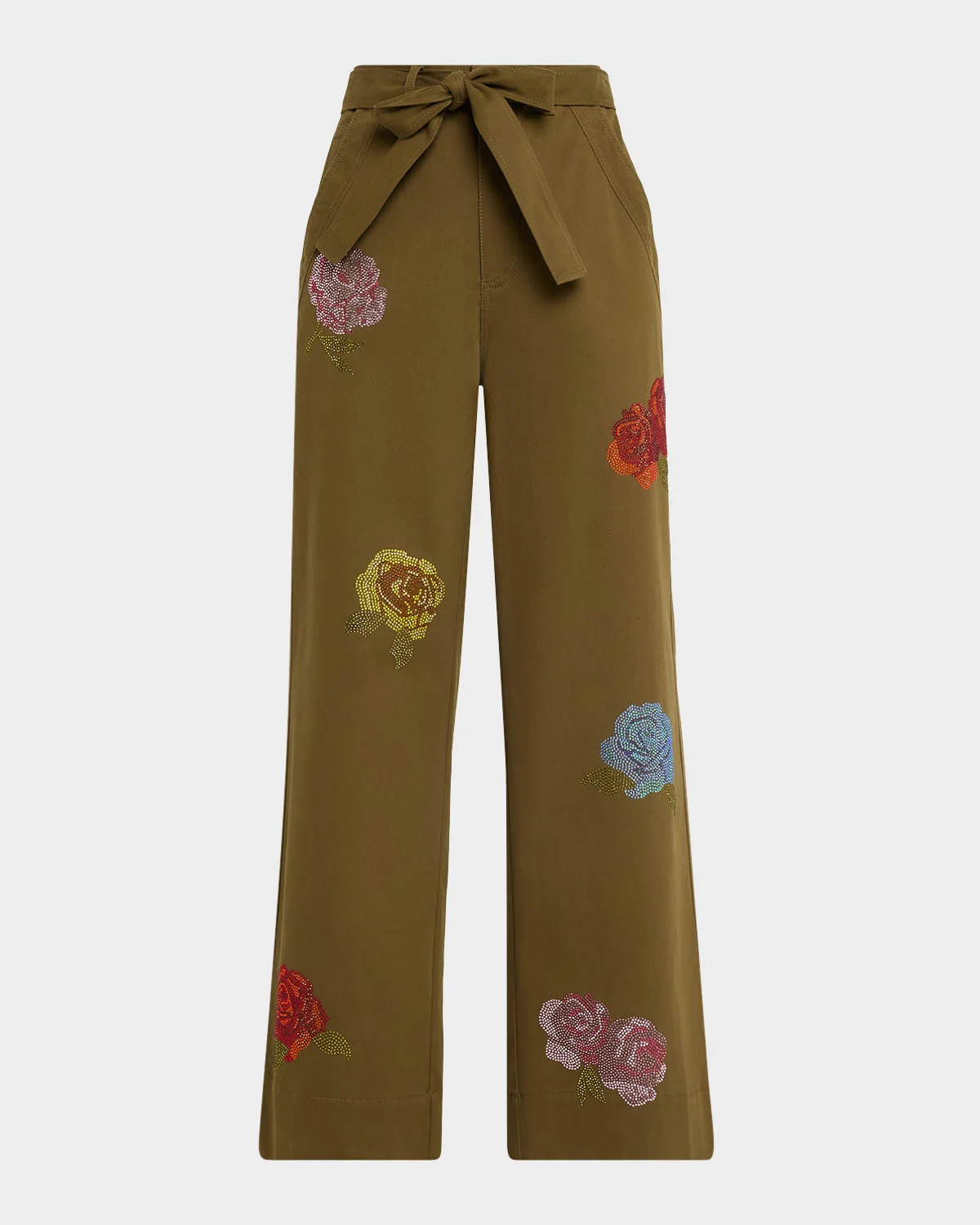 Wide-Leg Heatset Roses Pants - 1