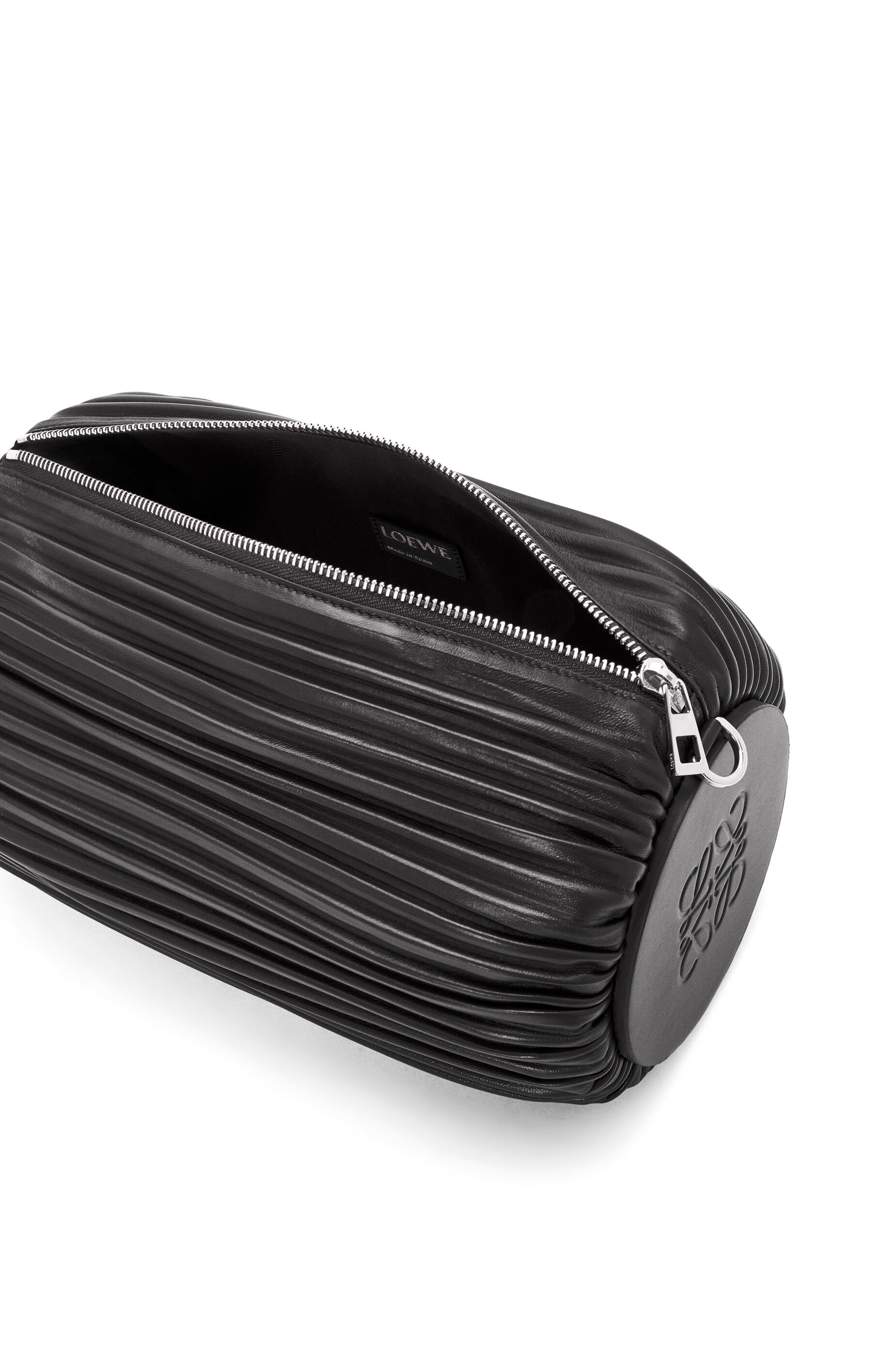 Large Bracelet pouch in pleated nappa