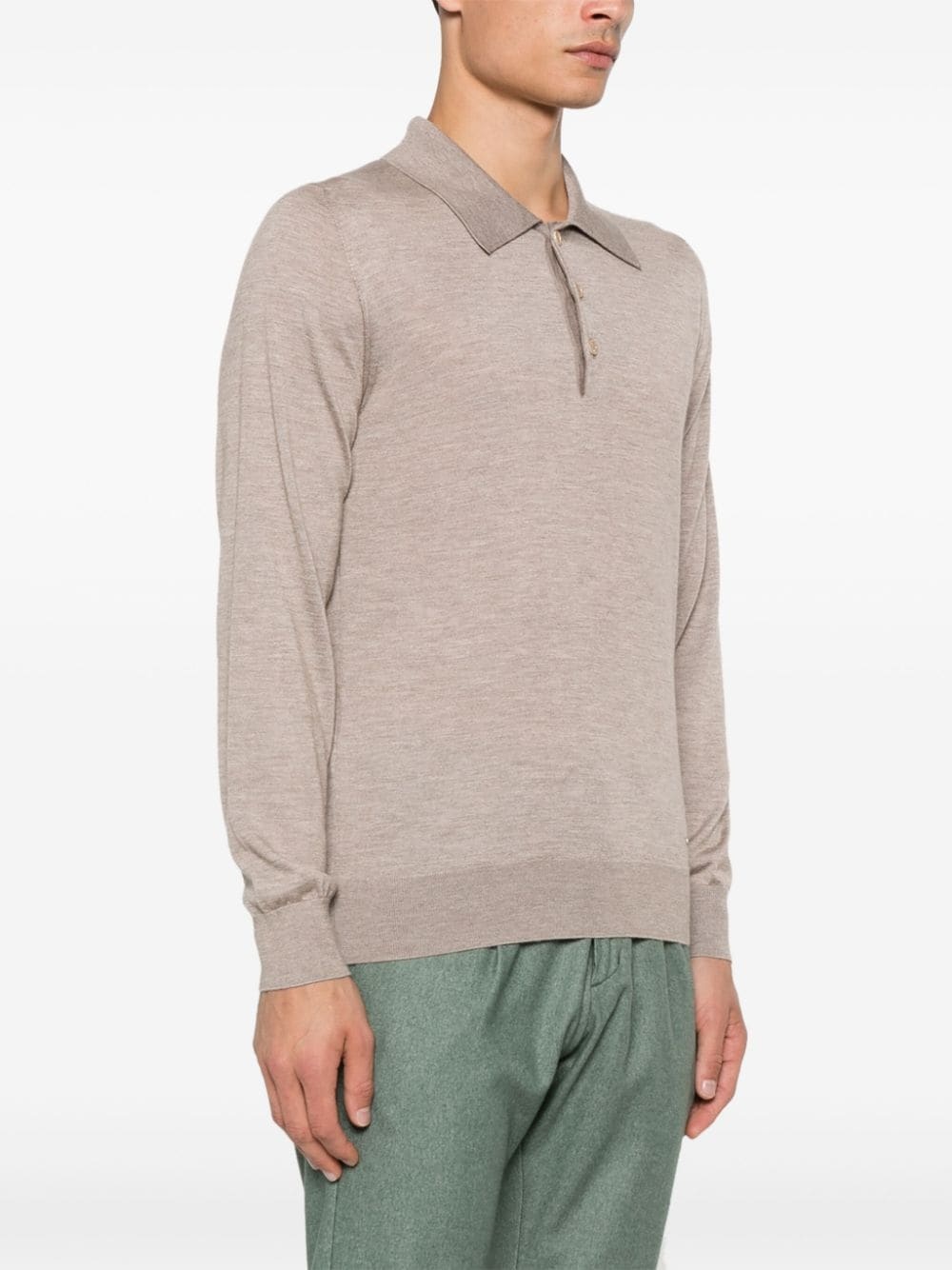 fine-knit polo shirt - 3