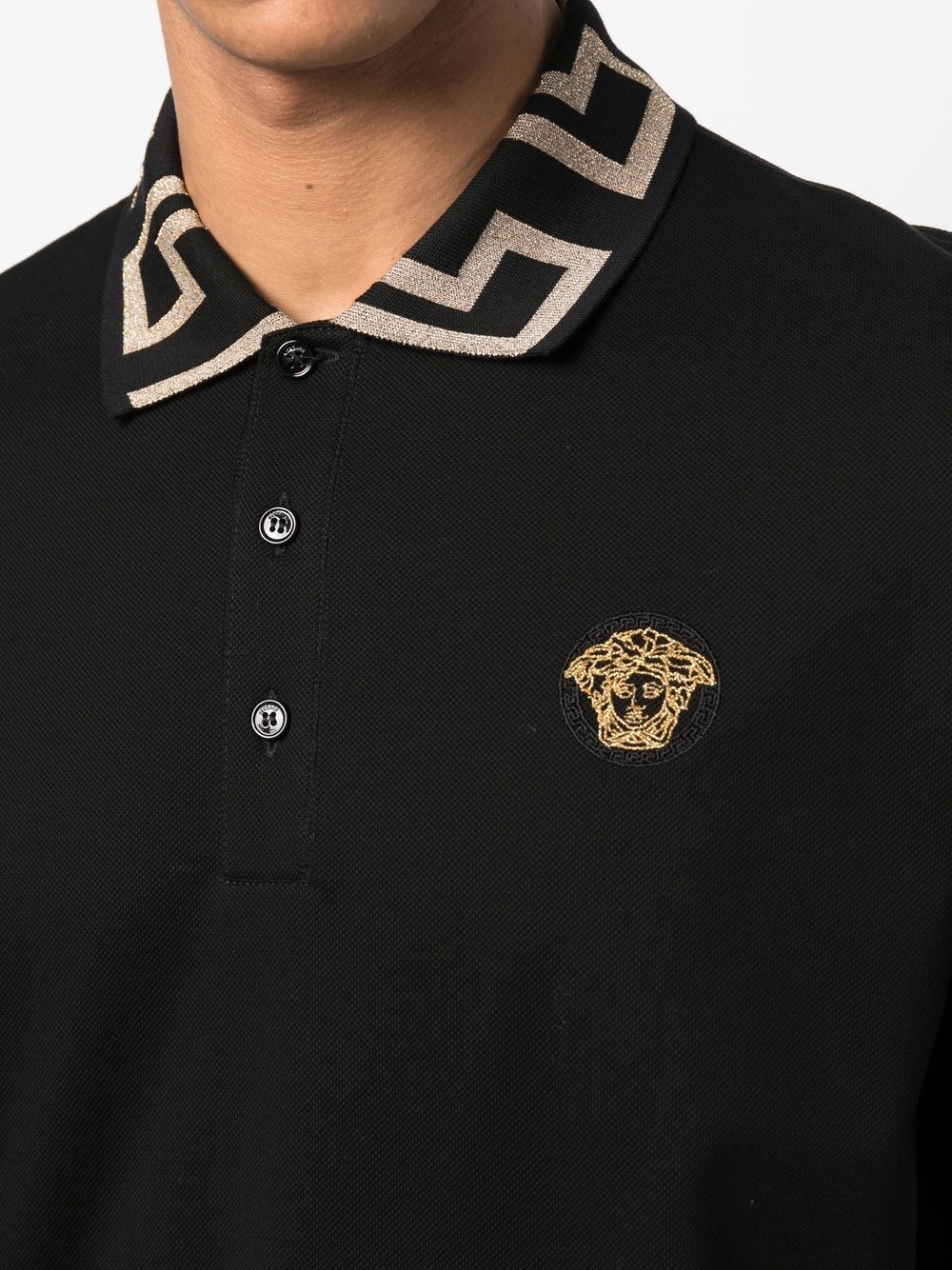 Medusa Head motif polo shirt - 5