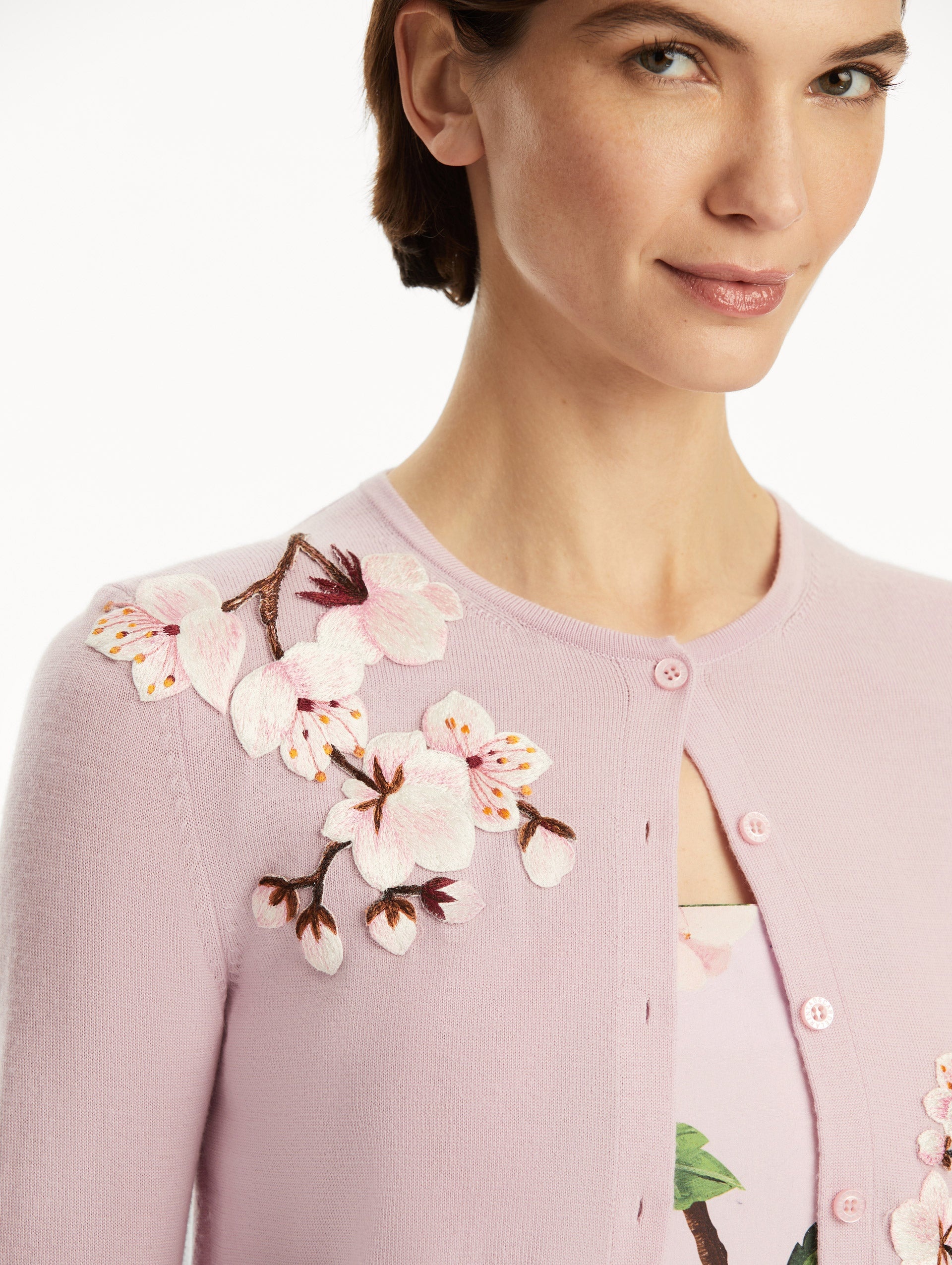 CHERRY BLOSSOM THREADWORK CARDIGAN - 5