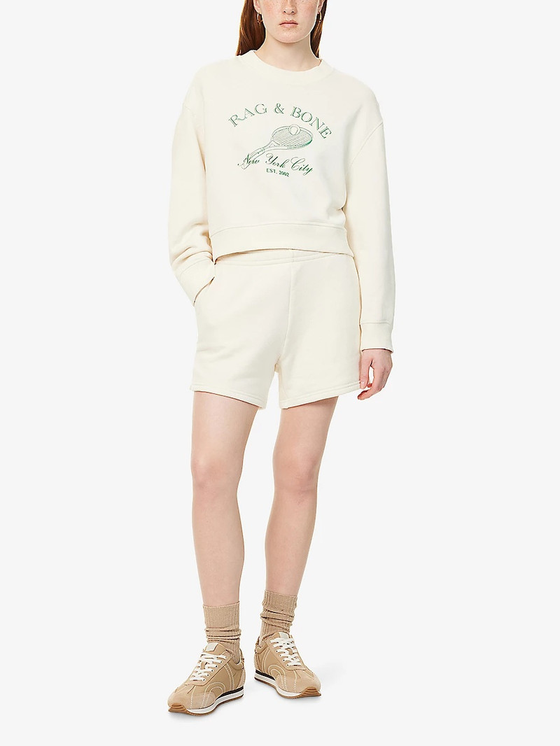 rag & bone Raquet boxy-fit cotton-blend jersey weatshirt outlook
