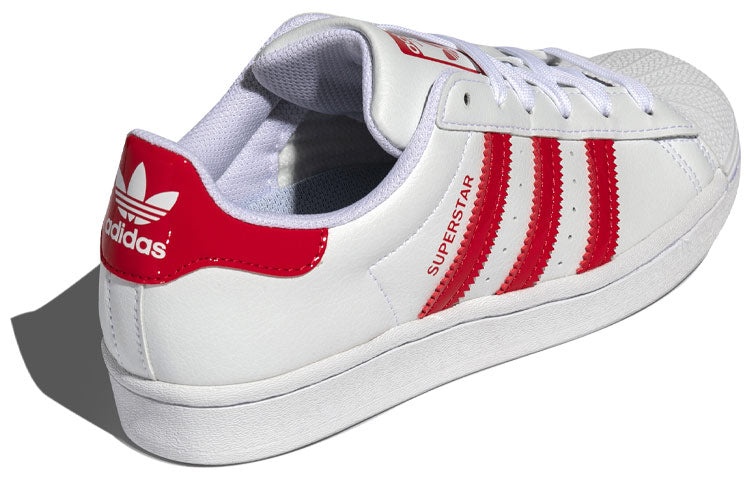 (WMNS) adidas Superstar 'White Scarlet' FX8729 - 4