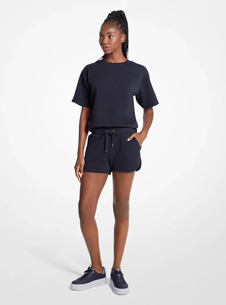 Logo Jacquard Knit Shorts - 1