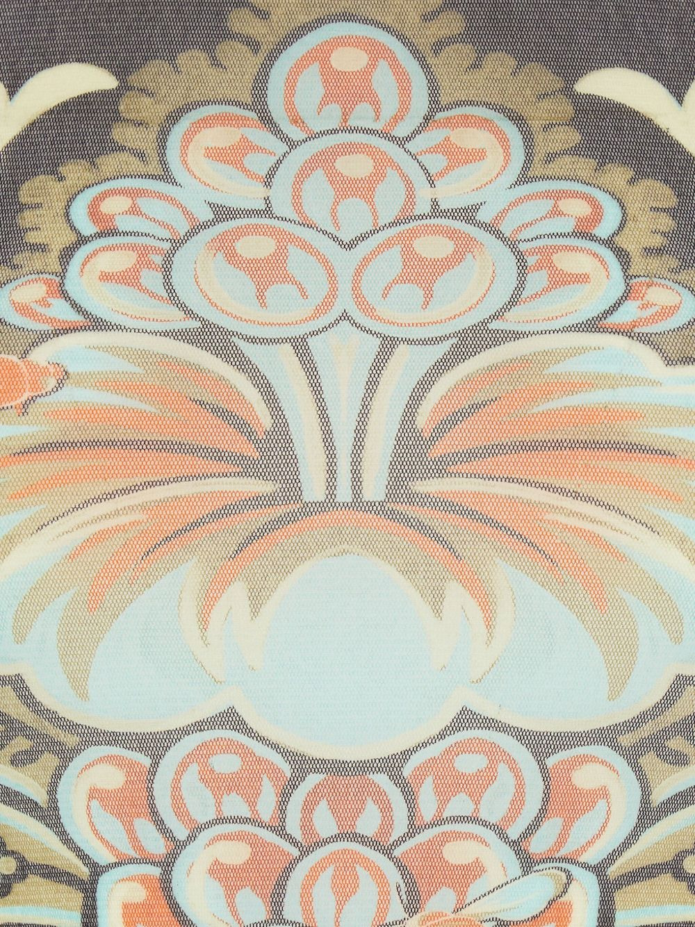paisley-print mesh top - 3