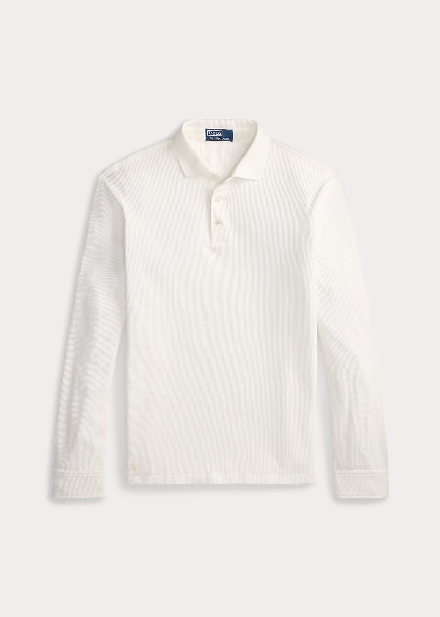 Standard Fit Waffle-Knit Polo Shirt - 1