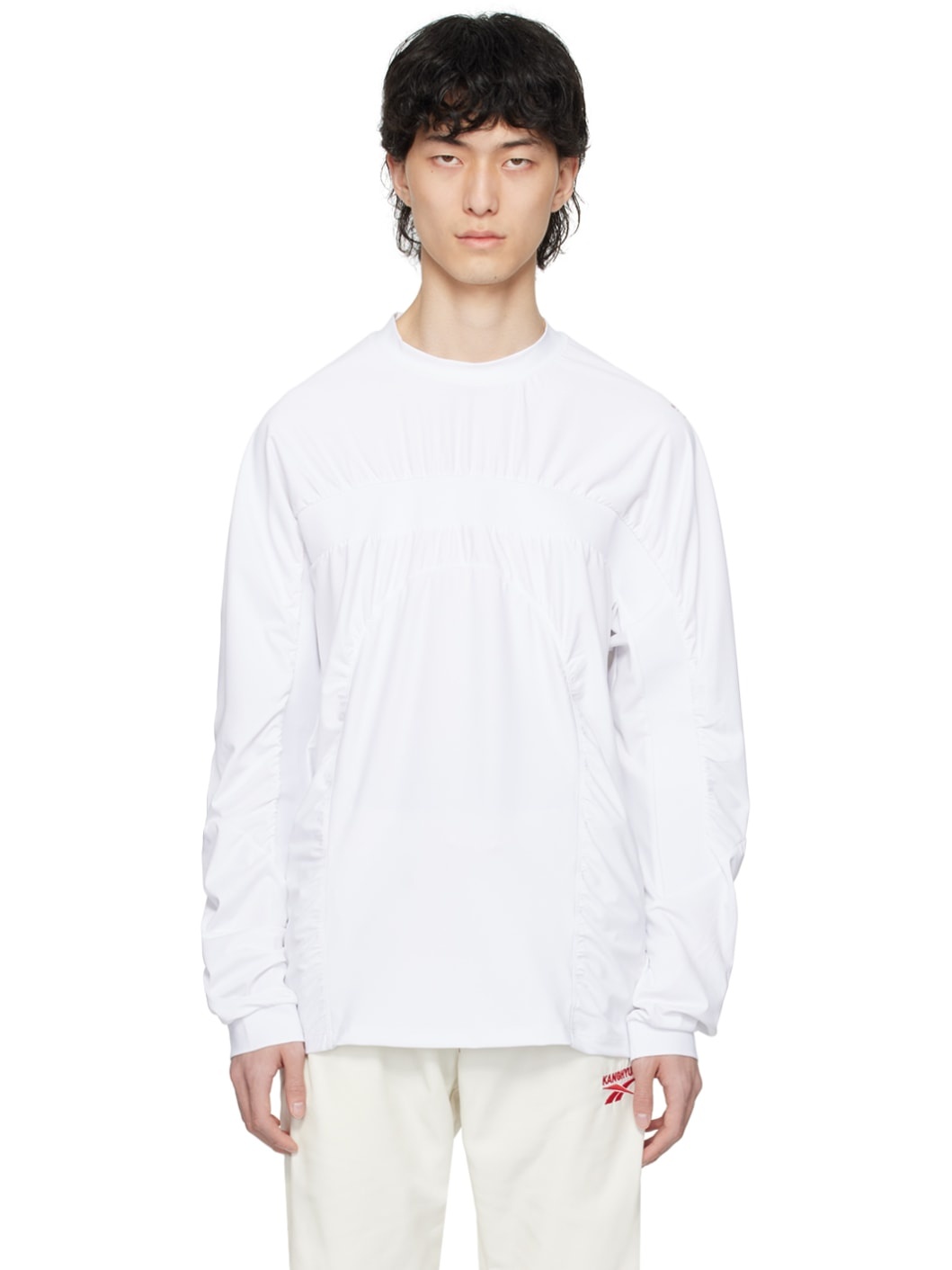 White Reebok Edition Long Sleeve T-Shirt - 1