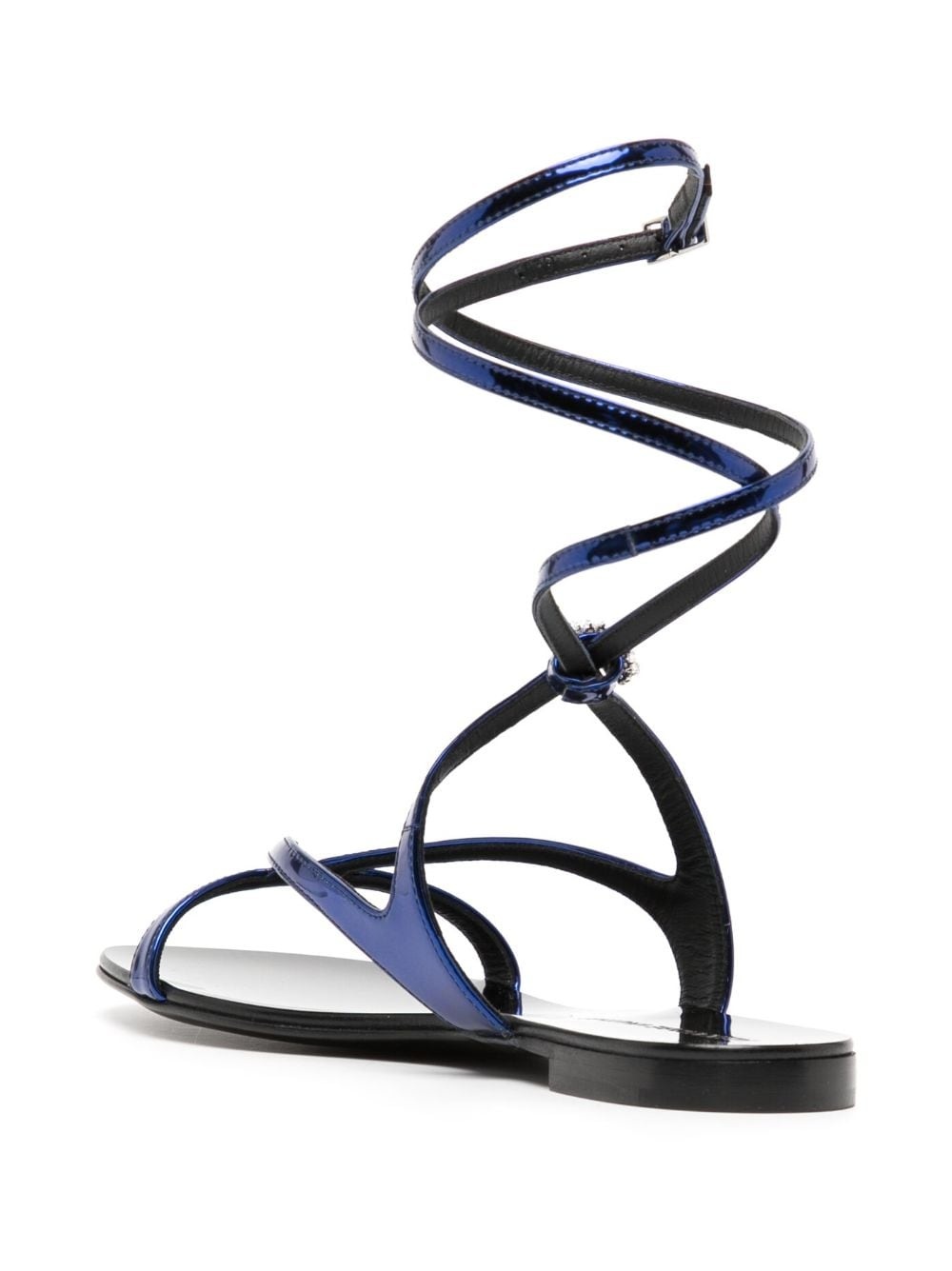 crystal-embellished flat sandals - 3
