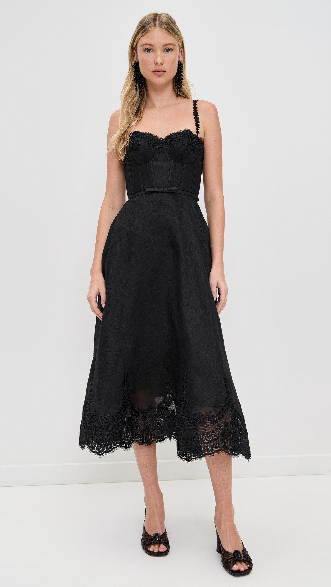 Hypnotic Lace Trim Picnic Dress - 6