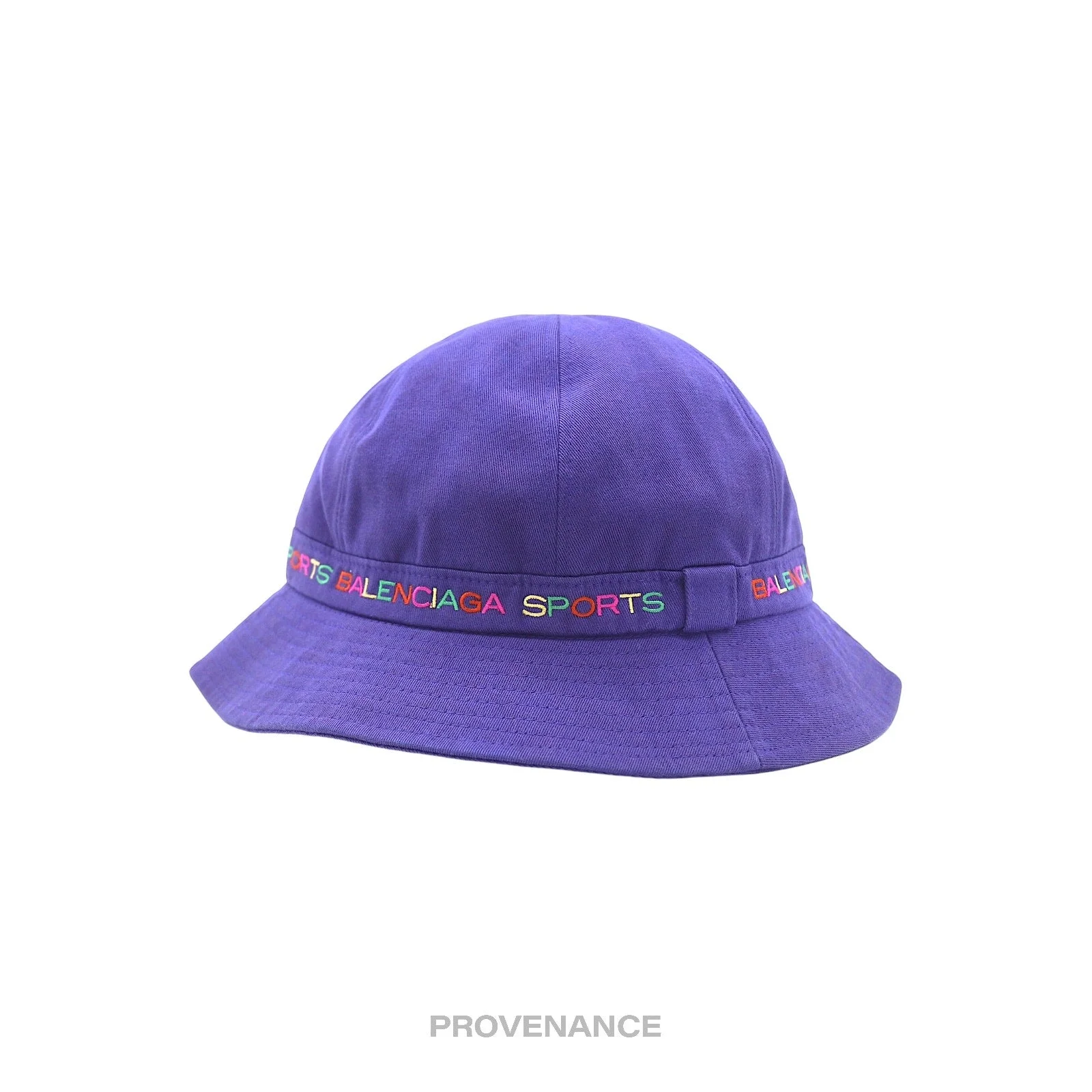 Balenciaga Sports Bucket Hat - Blue Rainbow Multicolor L - 1