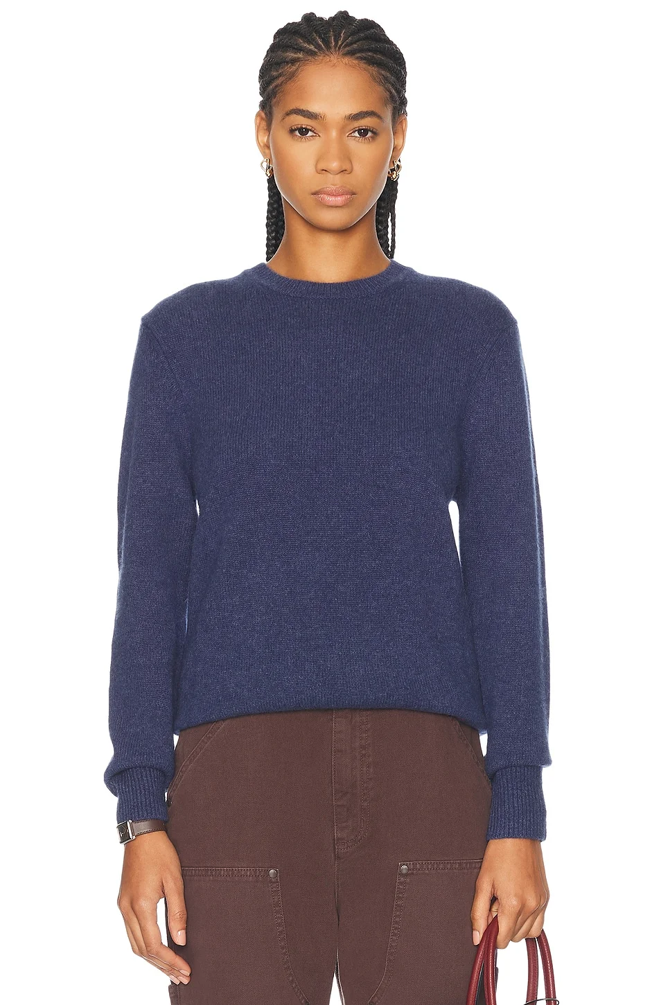 Embroidered Cashmere Crewneck Sweater - 1