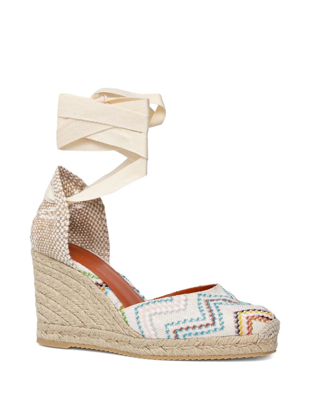 Carina embroidered wedge sandals - 2