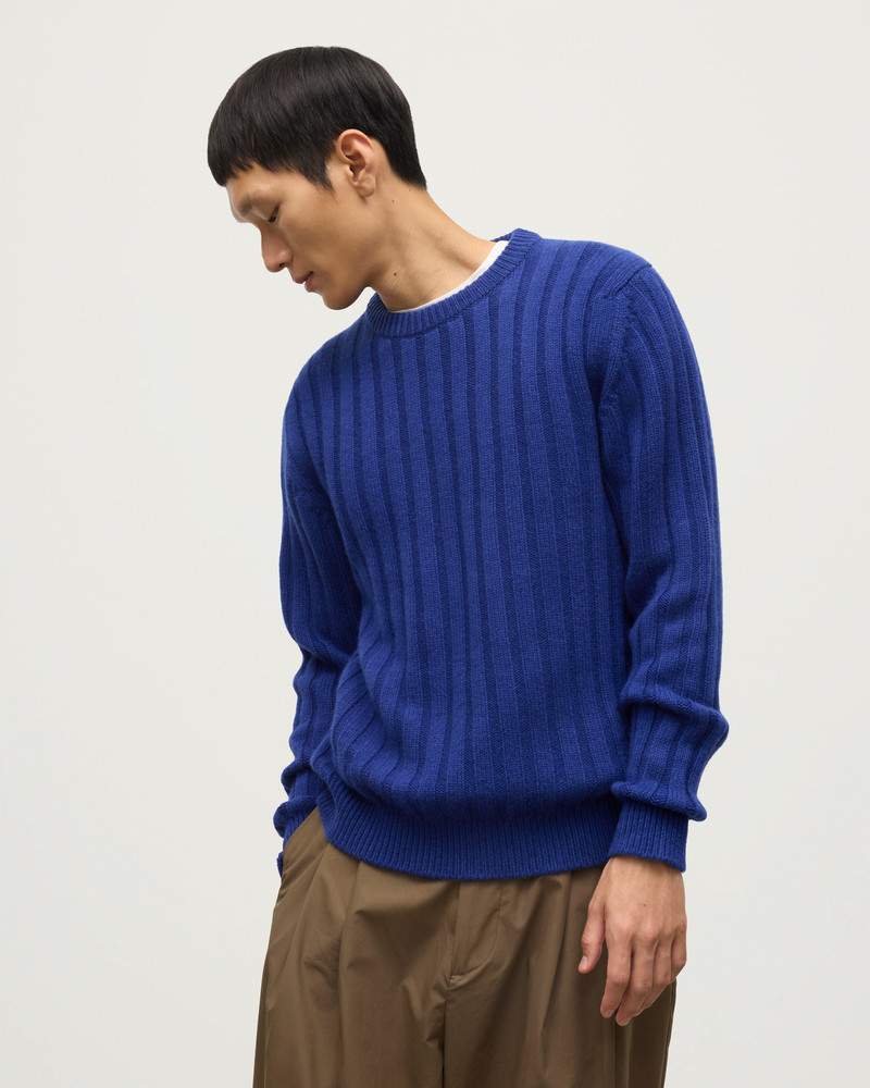 Johnstons of Elgin Peel Blue Cashmere Jumper outlook