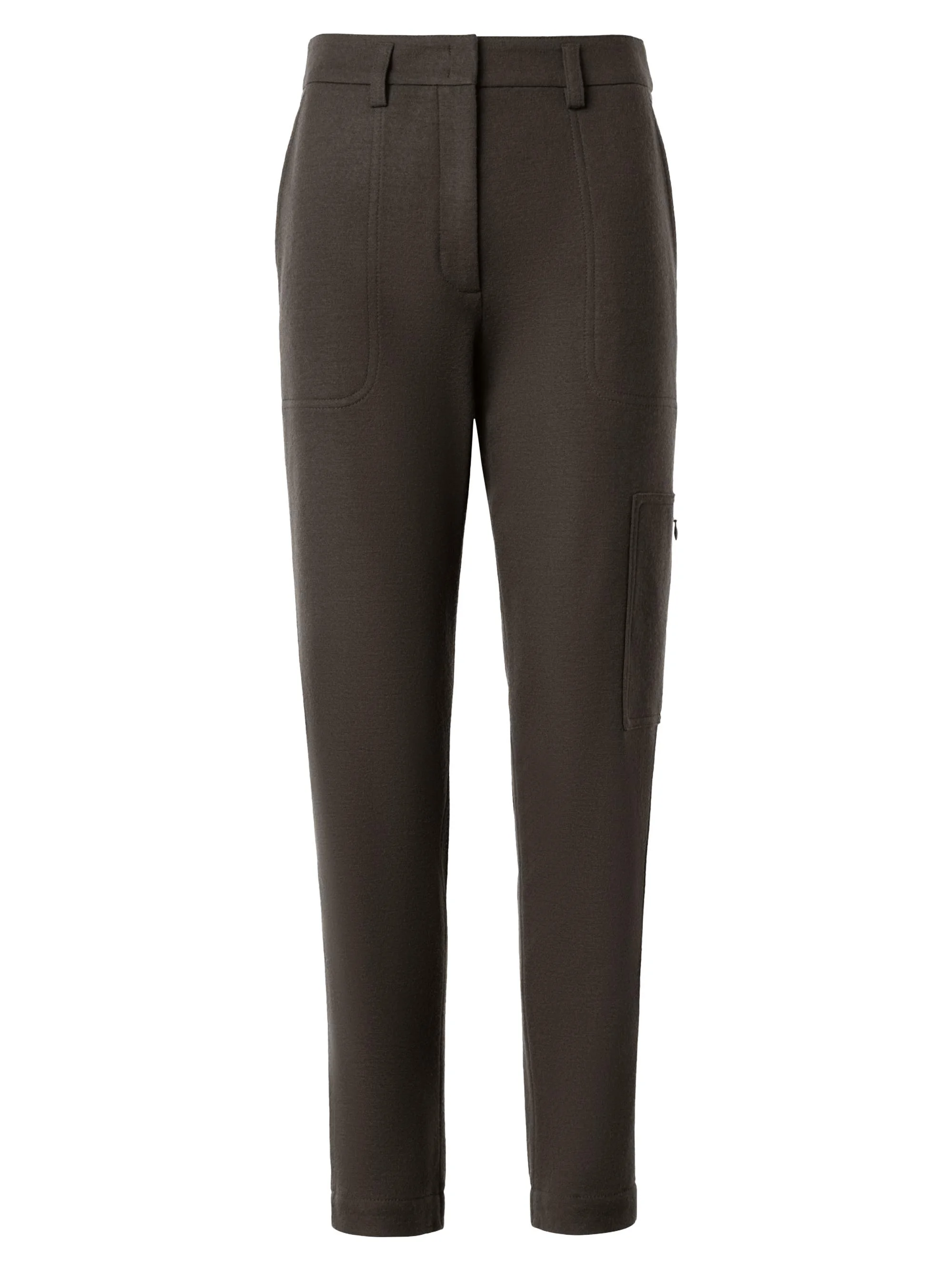 Women's Milla Wool Cargo Pants - Bark - 1