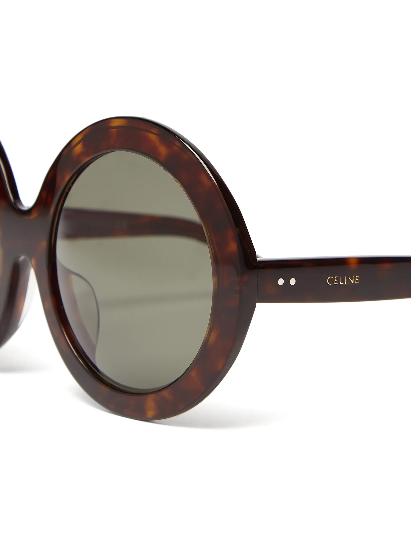 Round tortoiseshell-acetate sunglasses - 6