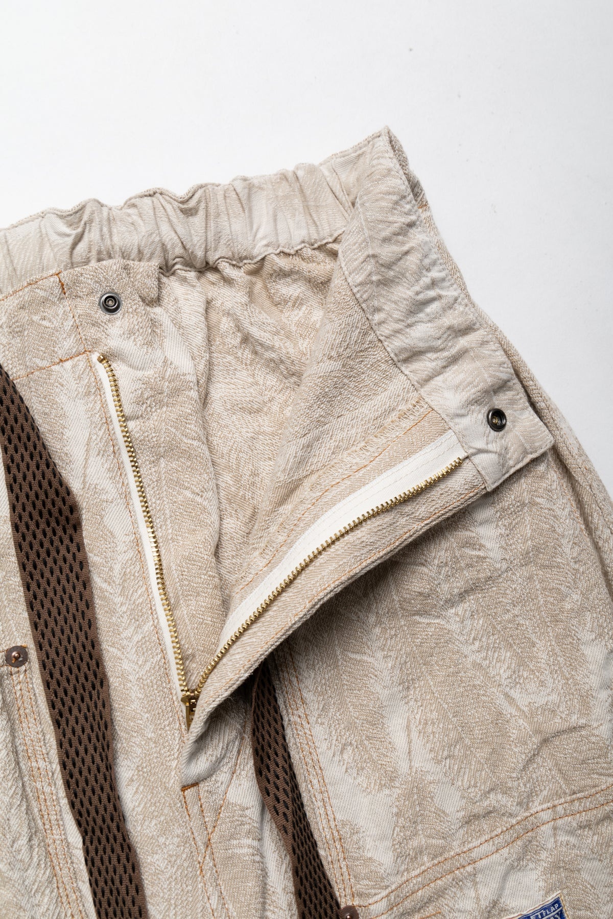 12oz MAGPIE Denim W-Knee EASY Baggy Pants - Ecru - 10