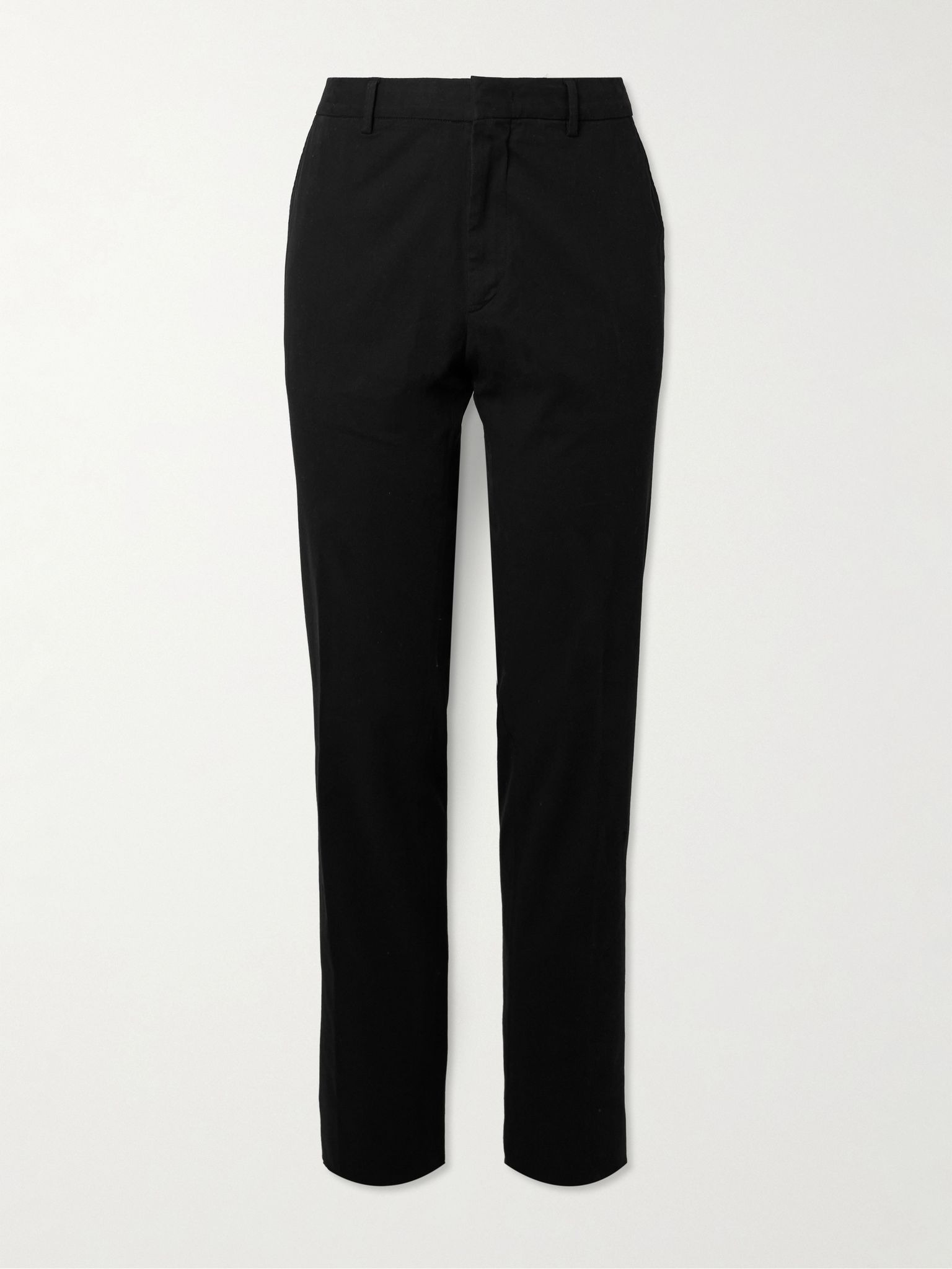 Easy Straight-Leg Garment-Dyed Cotton-Blend Chinos Black - 1