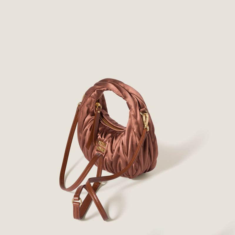 Miu Miu Wander matelassé satin mini-bag outlook