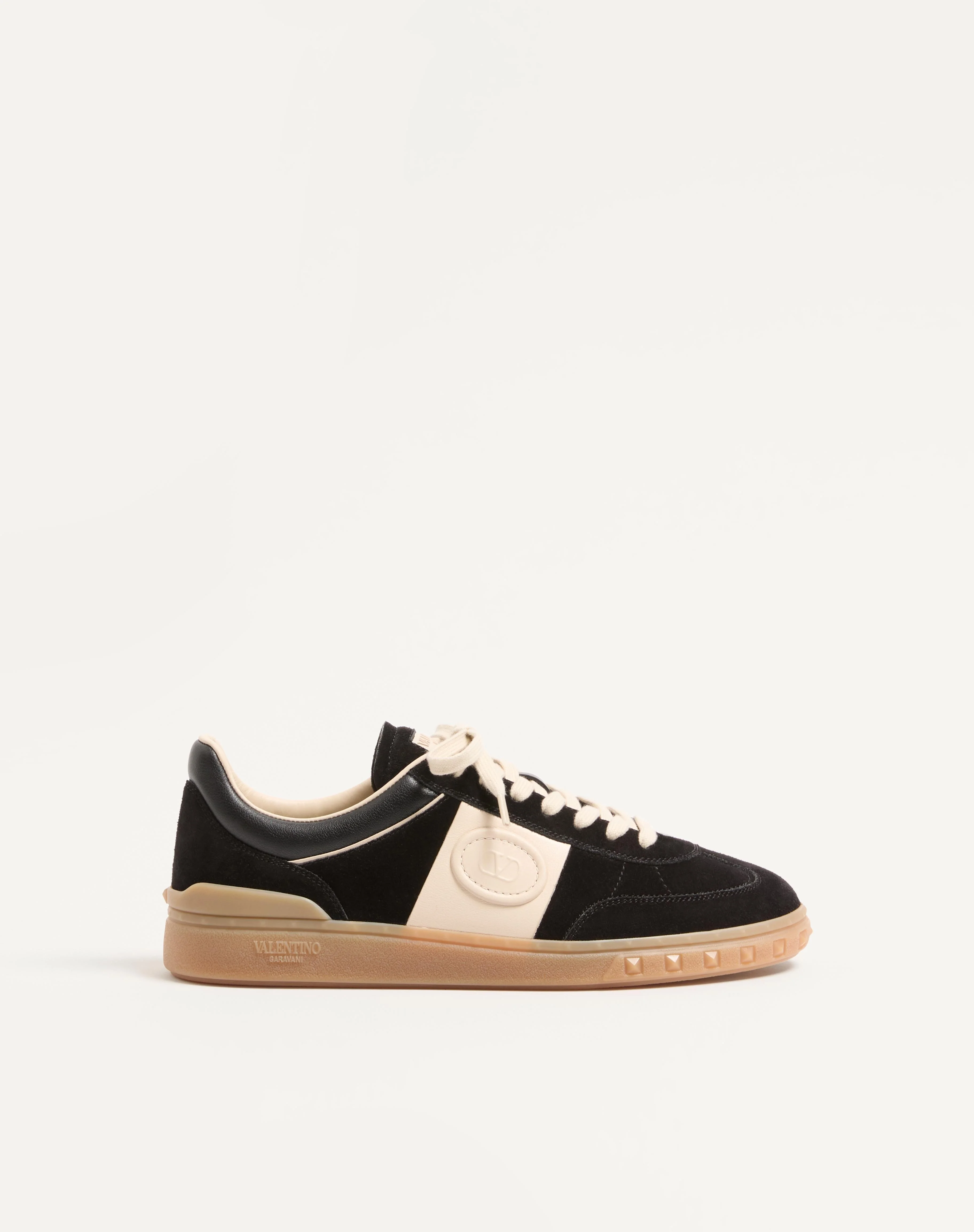 UPVILLAGE LOW TOP SNEAKER IN SPLIT LEATHER AND CALFSKIN NAPPA LEATHER - 1