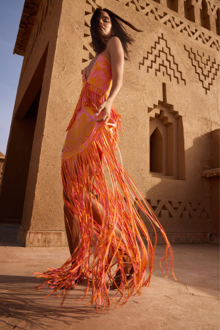 Long Dress Carmen - Pink Macro Stelis - 1