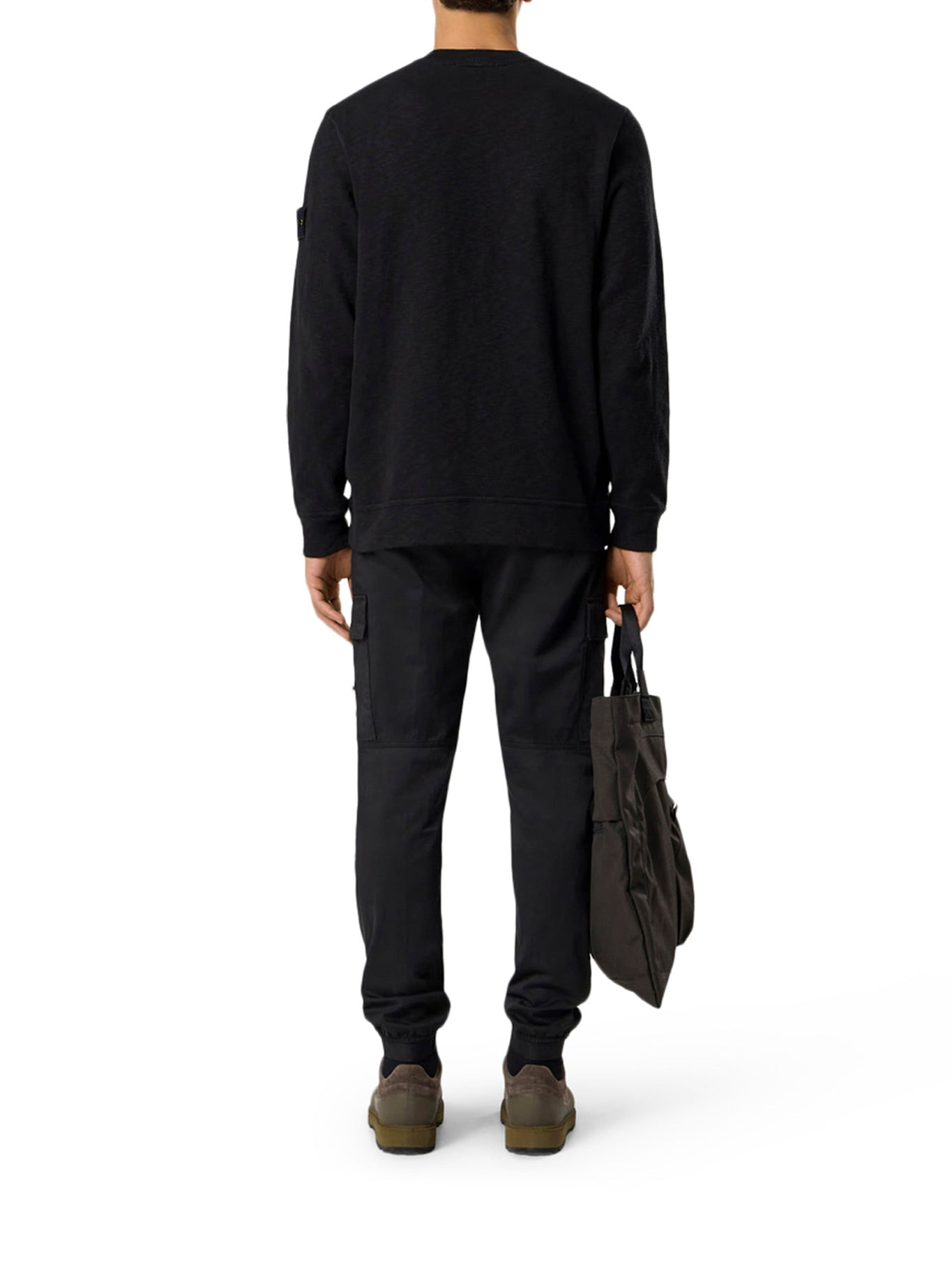 CREW NECK COTTON SWEATSHIRT WITH SIDE INLAYS - 3