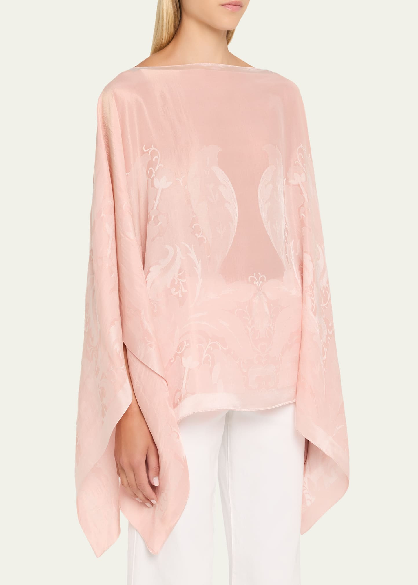 Paisley Jacquard Cape Top - 4