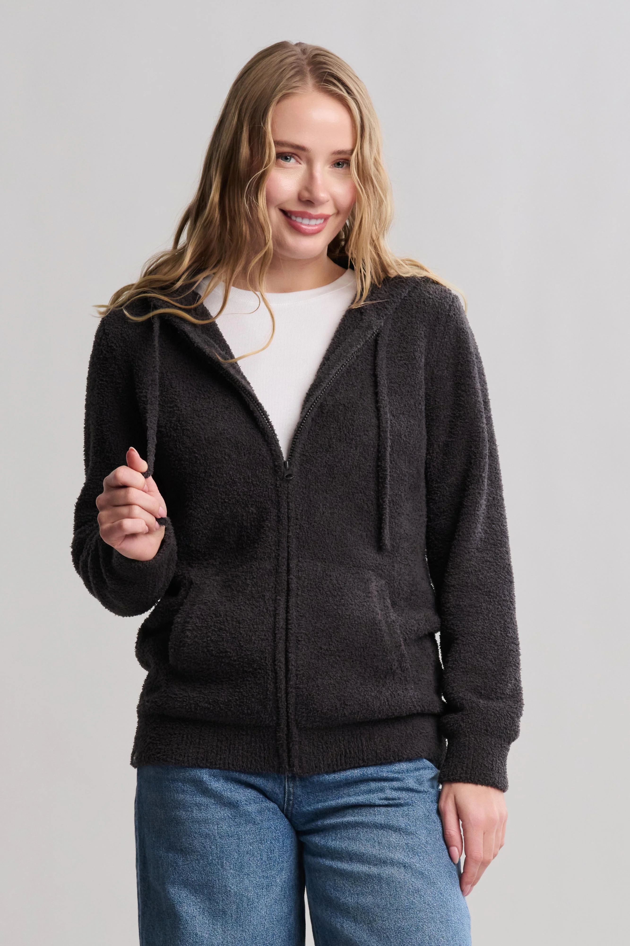 CozyChic® Unisex Skull & Bones Zip Up Hoodie - 1