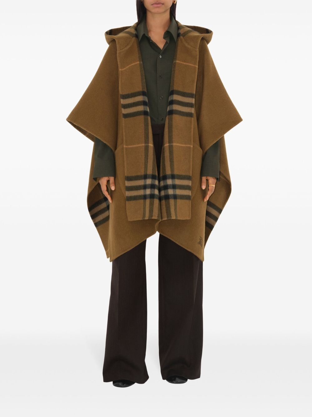 Vintage Check reversible cape - 3